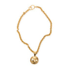 Necklace CC Round Pendant Necklace Gold Gold Plated