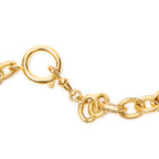 Necklace CC Rhinestone Pendant Necklace Gold Gold Plated