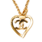Necklace CC Heart Pendant Necklace Gold Gold Plated