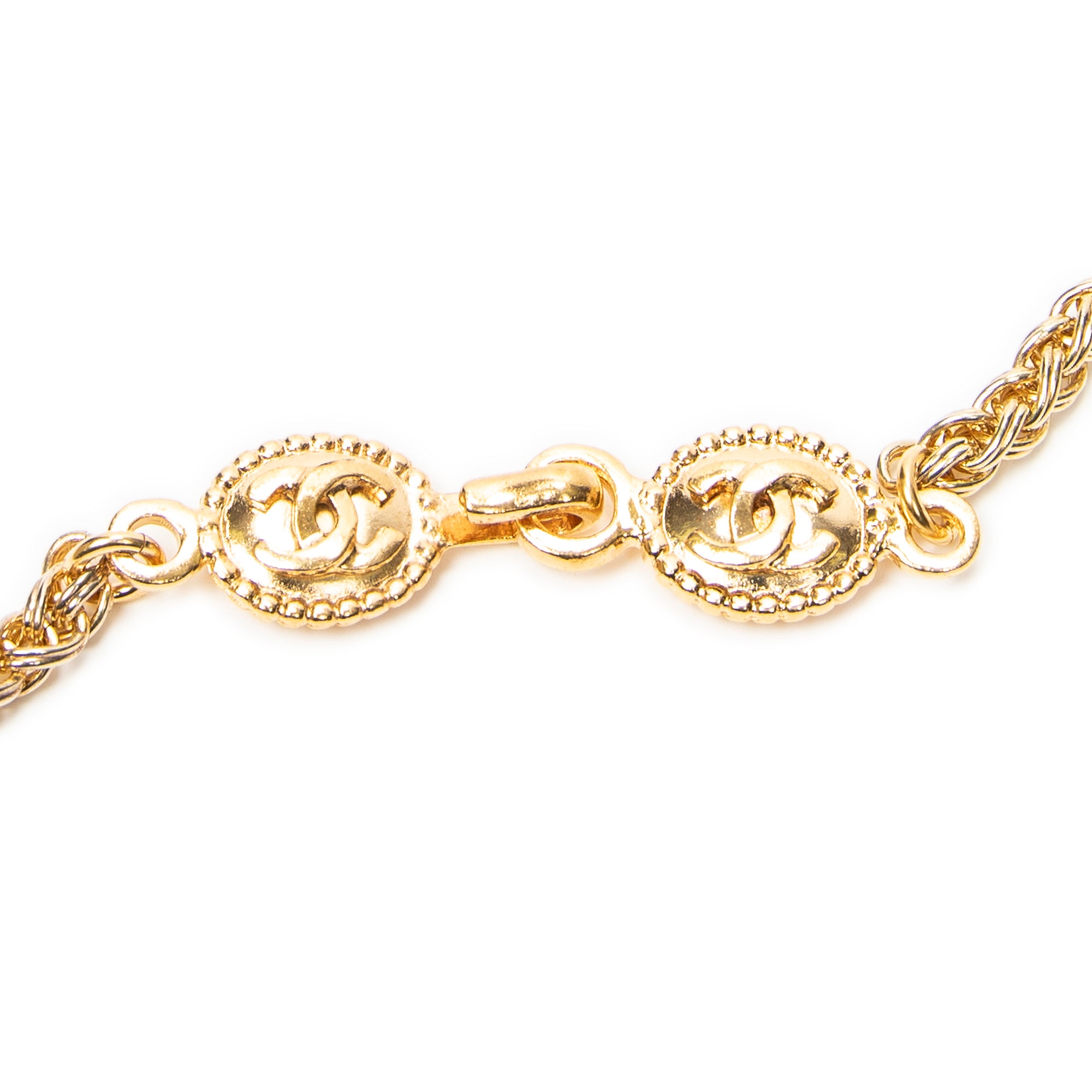 Necklace CC Faux Pearl Pendant Necklace Gold Gold Plated