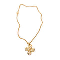 Necklace CC Cross Pendant Necklace Gold Gold Plated