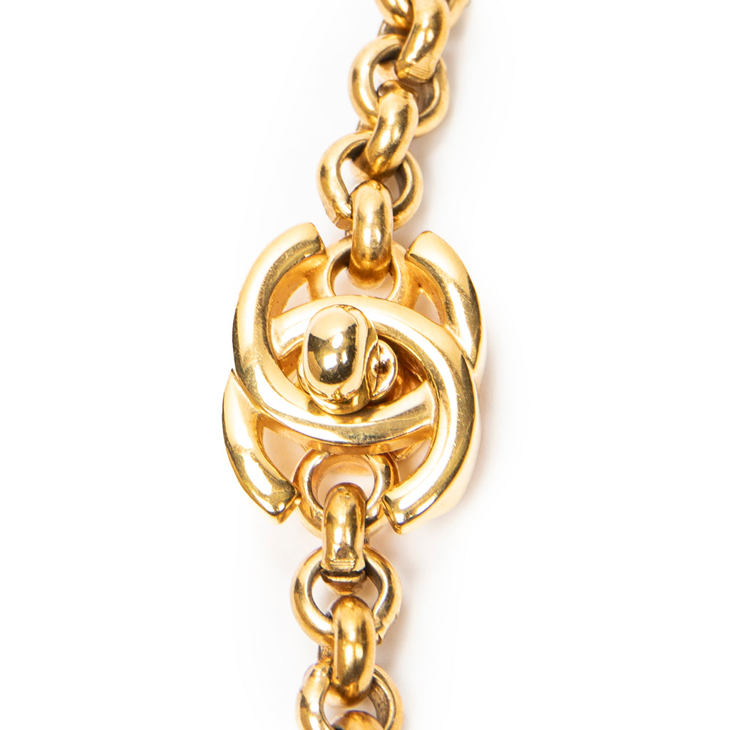 Necklace CC Cross Pendant Necklace Gold Gold Plated