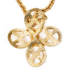 Necklace CC Cross Pendant Necklace Gold Gold Plated