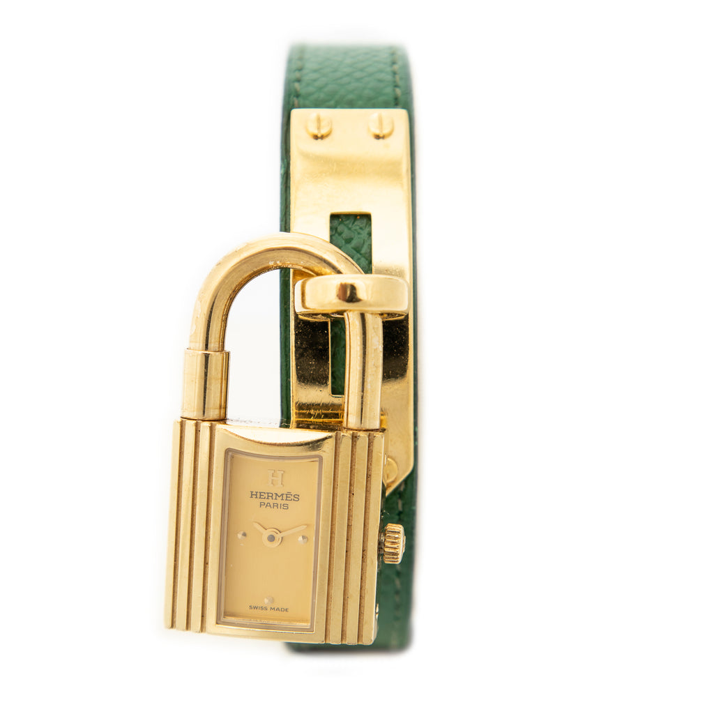 Watch Kelly Watch Green Courchevel Leather