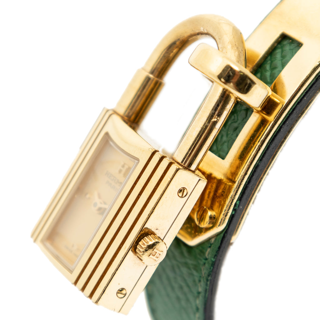 Watch Kelly Watch Green Courchevel Leather