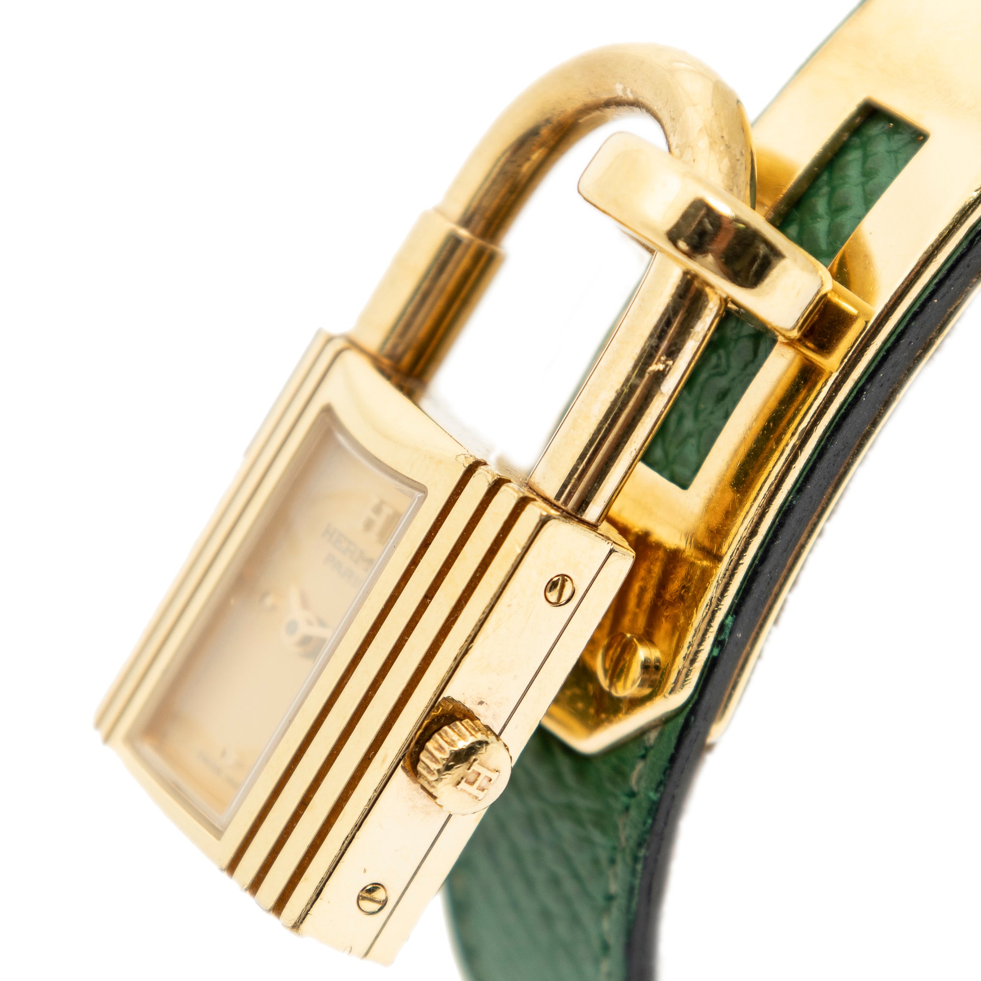 Watch Kelly Watch Green Courchevel Leather