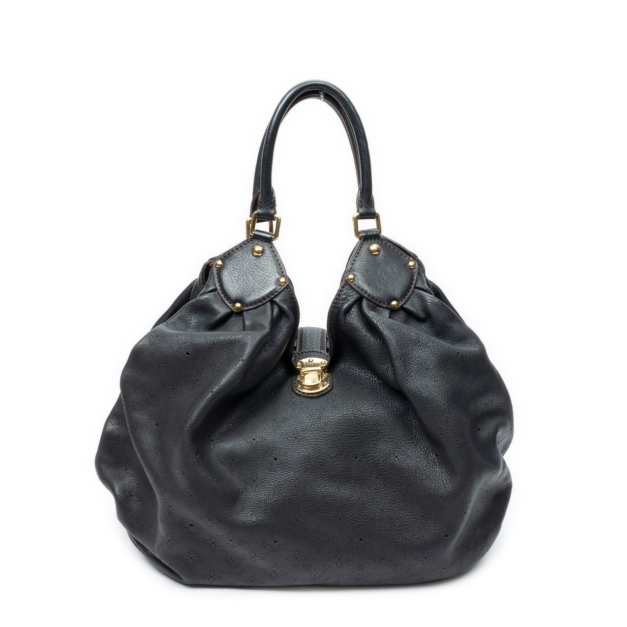 Shoulder Bag XL Hobo Black Mahina Leather
