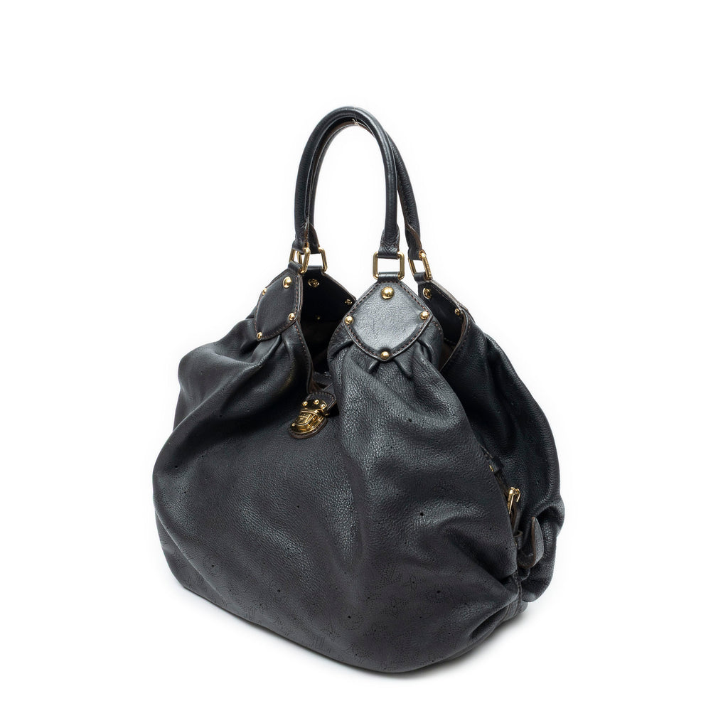 Shoulder Bag XL Hobo Black Mahina Leather
