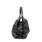 Shoulder Bag XL Hobo Black Mahina Leather