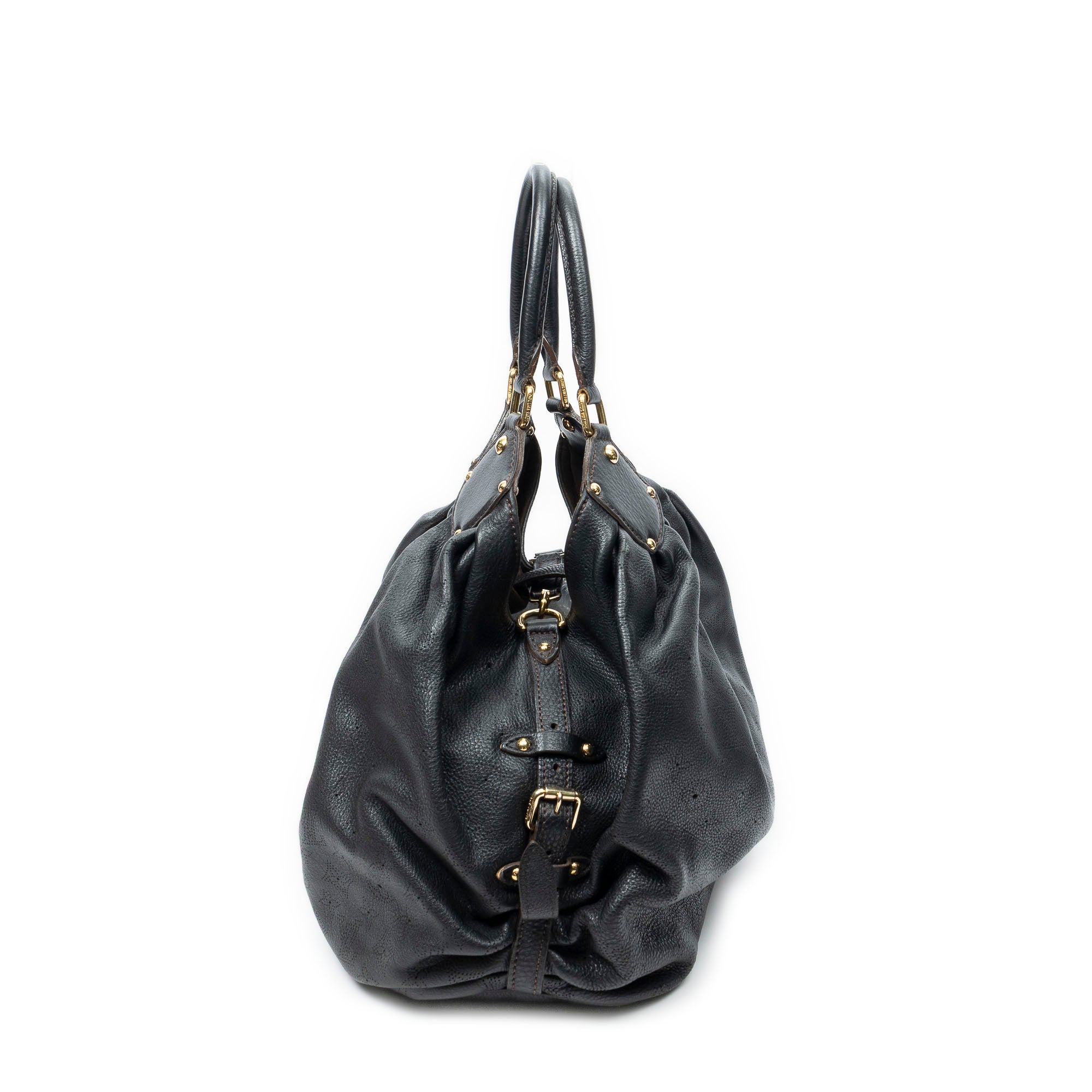 Shoulder Bag XL Hobo Black Mahina Leather