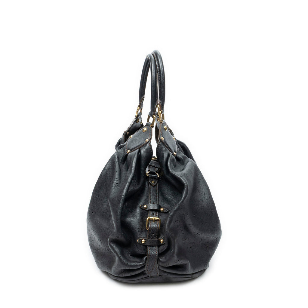 Shoulder Bag XL Hobo Black Mahina Leather