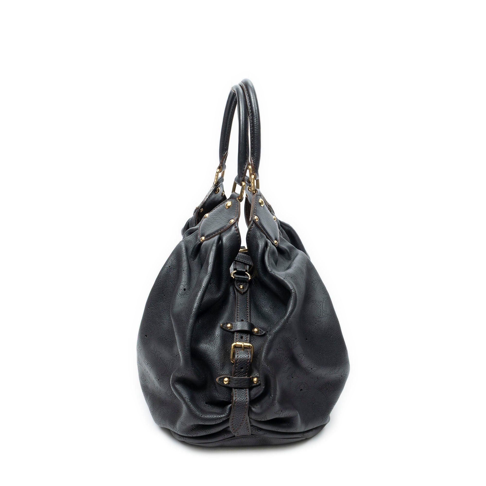 Shoulder Bag XL Hobo Black Mahina Leather