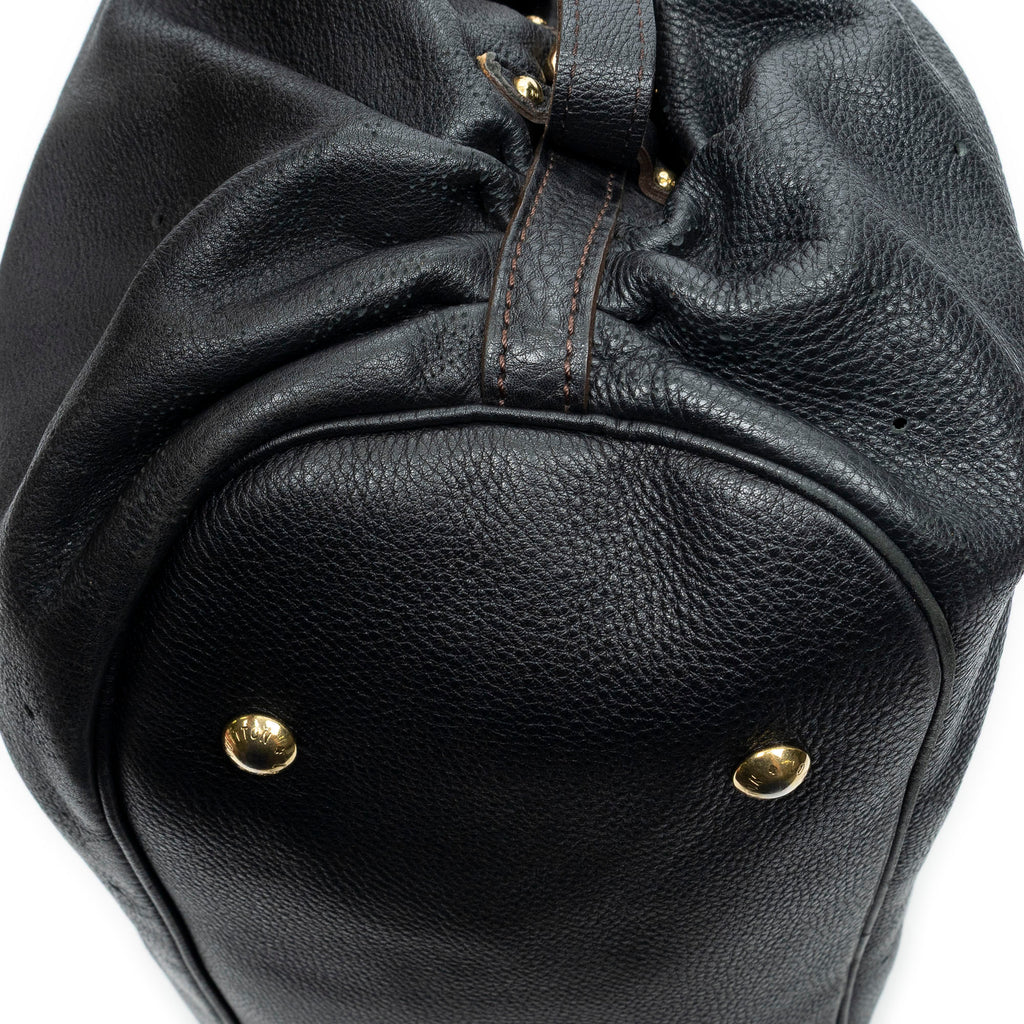 Shoulder Bag XL Hobo Black Mahina Leather
