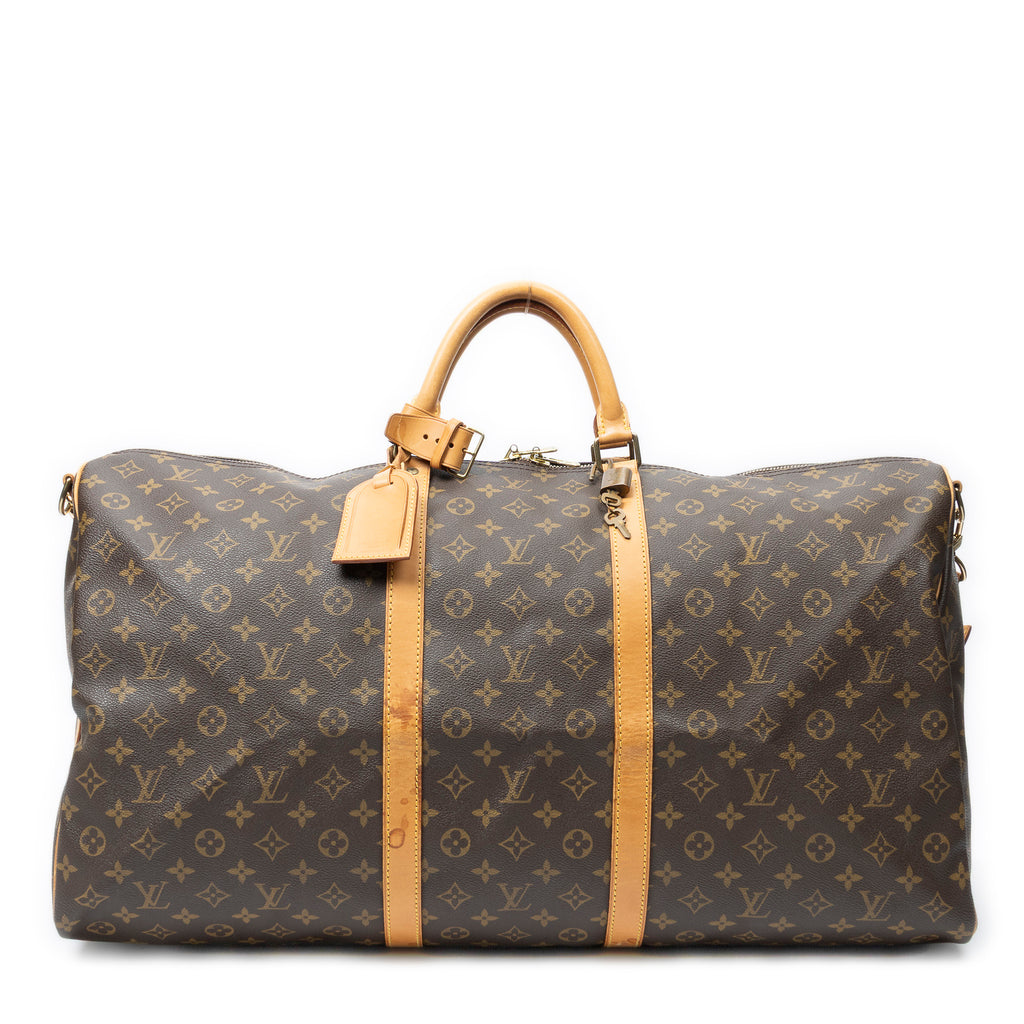 Travel Bag Keepall Bandouliere 60 Brown Monogram Canvas