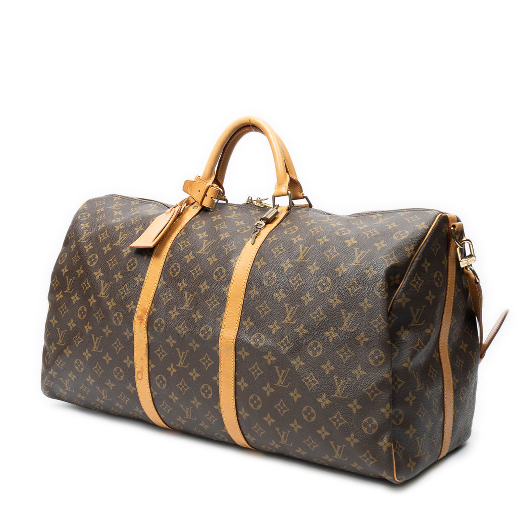 Travel Bag Keepall Bandouliere 60 Brown Monogram Canvas