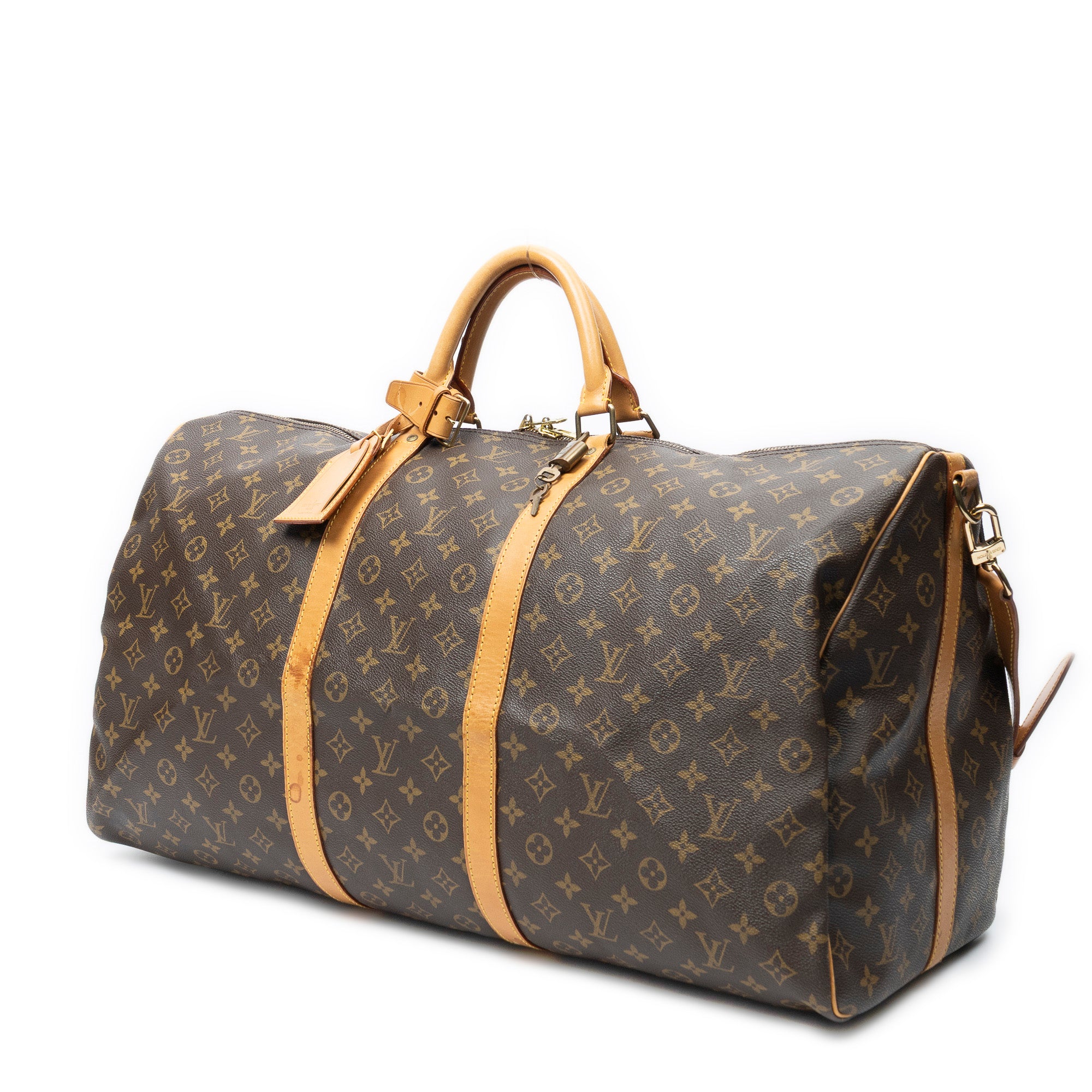 Travel Bag Keepall Bandouliere 60 Brown Monogram Canvas