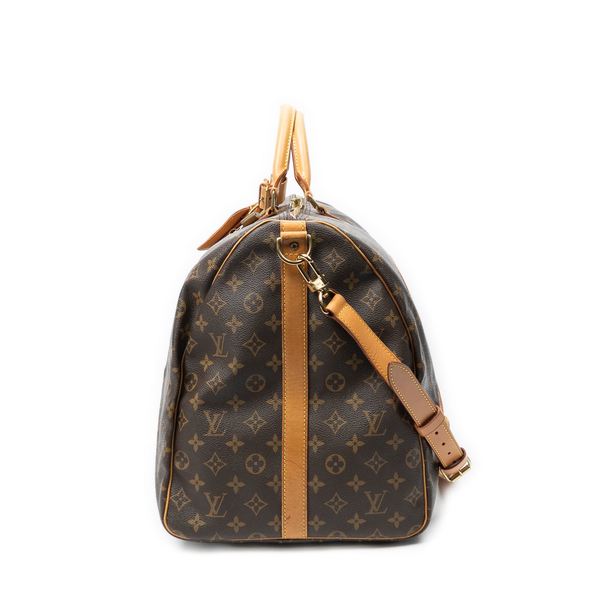Travel Bag Keepall Bandouliere 60 Brown Monogram Canvas