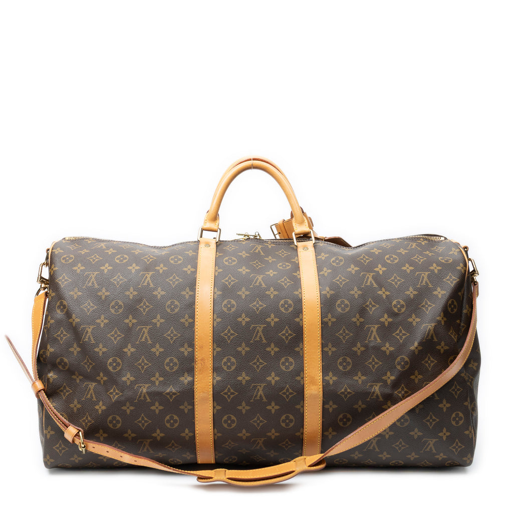 Travel Bag Keepall Bandouliere 60 Brown Monogram Canvas