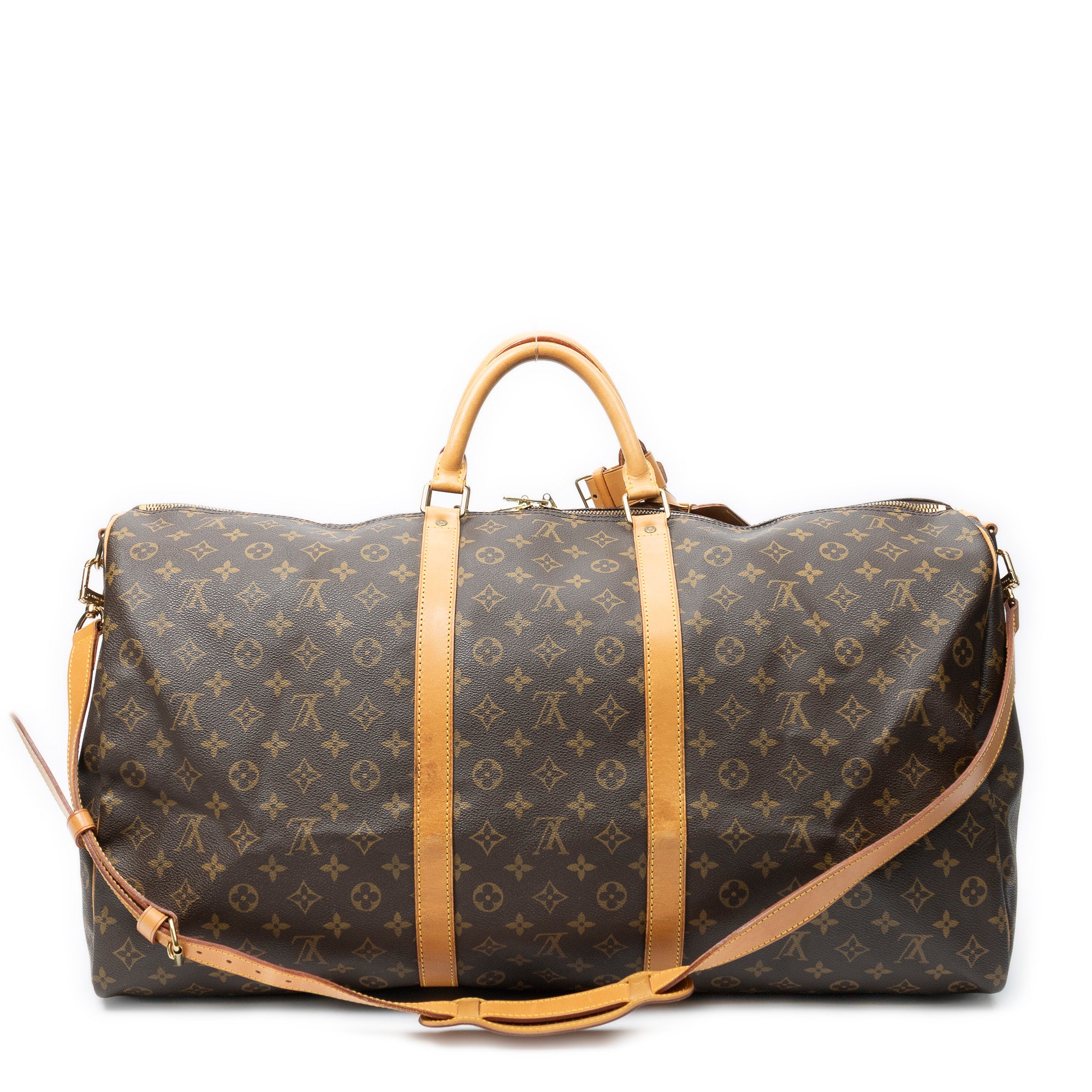 Travel Bag Keepall Bandouliere 60 Brown Monogram Canvas