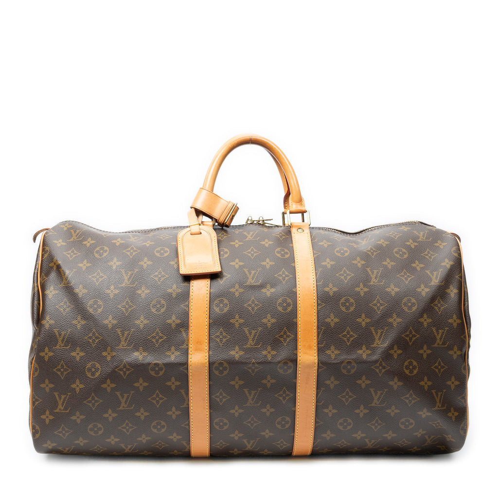 Travel Bag Keepall 55 Brown Monogram Canvas