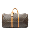 Travel Bag Keepall 55 Brown Monogram Canvas