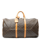 Travel Bag Keepall 55 Brown Monogram Canvas