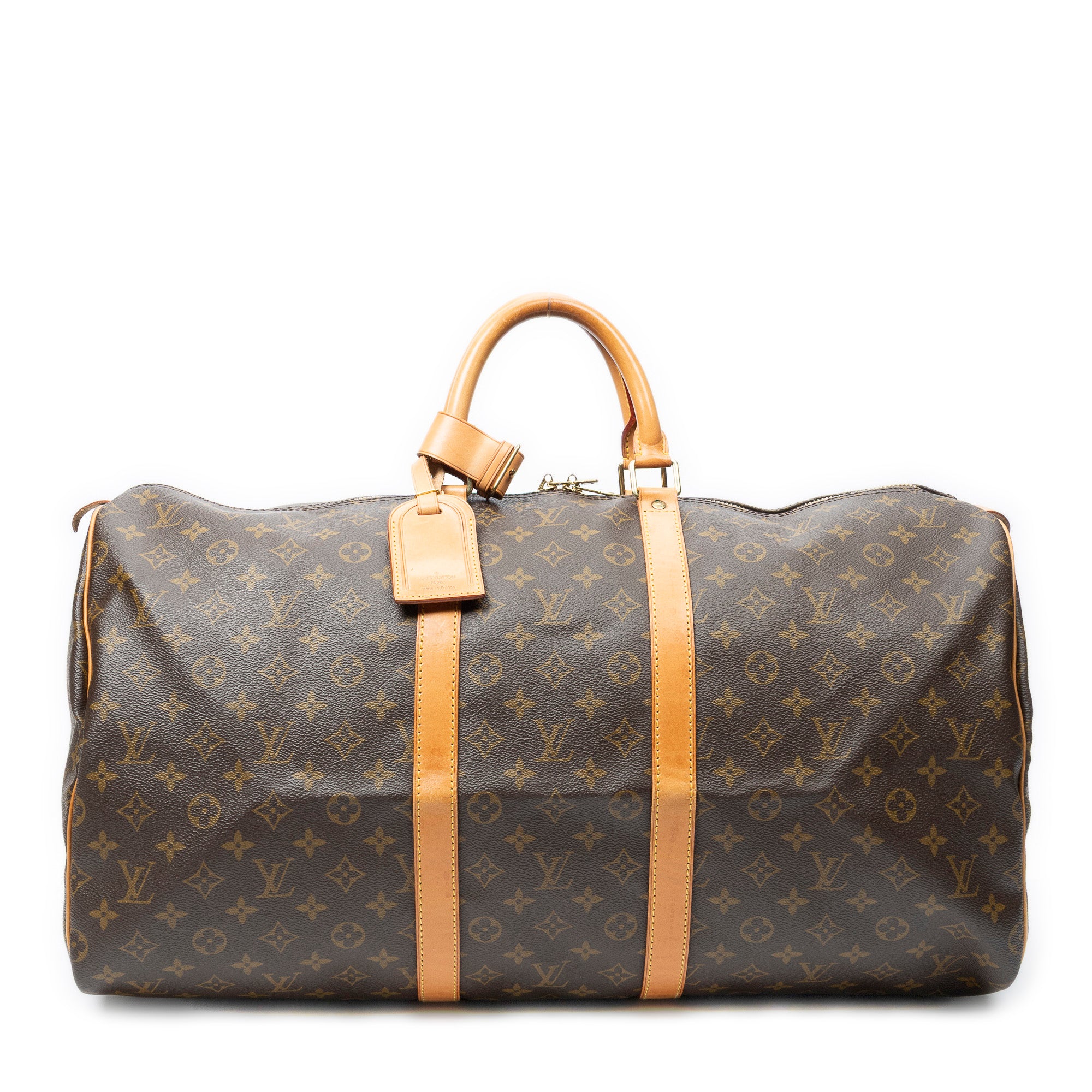Travel Bag Keepall 55 Brown Monogram Canvas