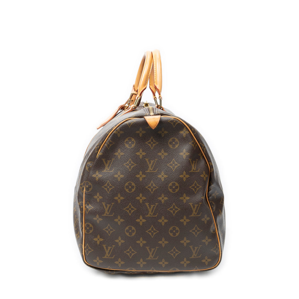 Travel Bag Keepall 55 Brown Monogram Canvas