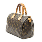 Handbag Speedy 25 Brown Monogram Canvas