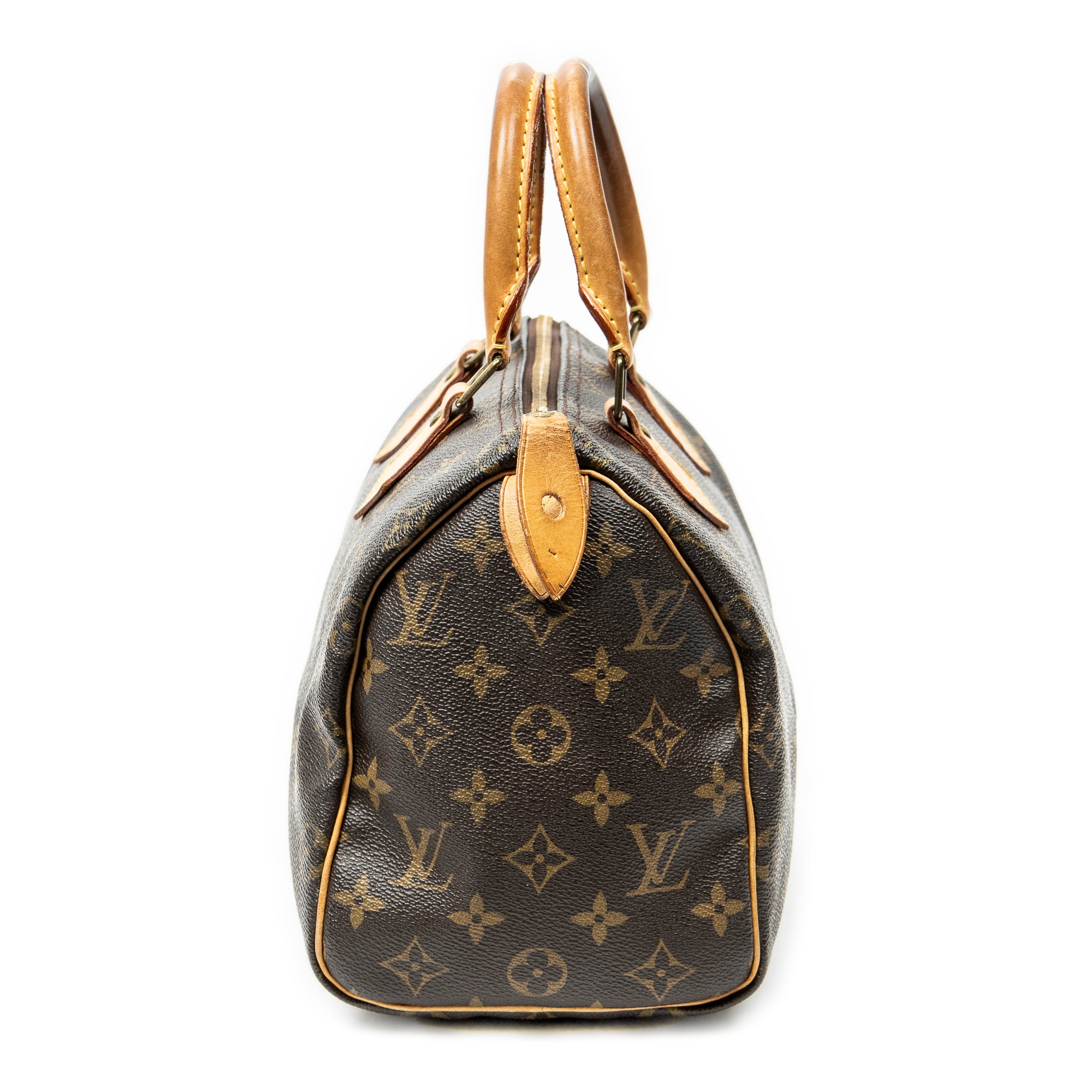Handbag Speedy 25 Brown Monogram Canvas