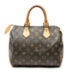 Handbag Speedy 25 Brown Monogram Canvas