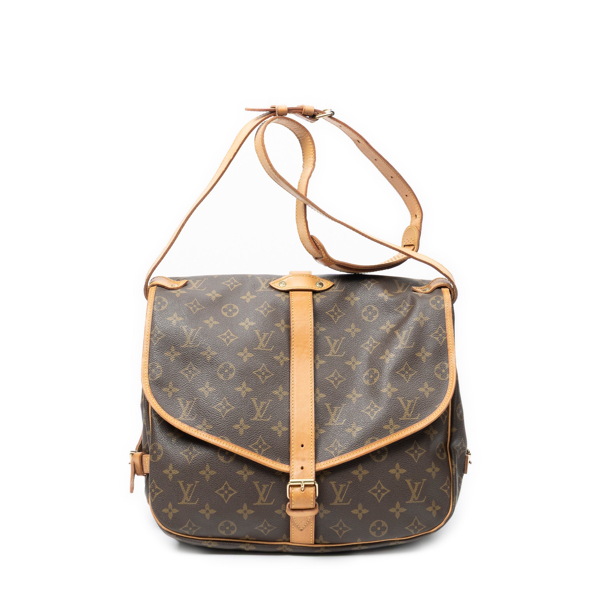 Shoulder Bag Saumur GM Brown Monogram Canvas