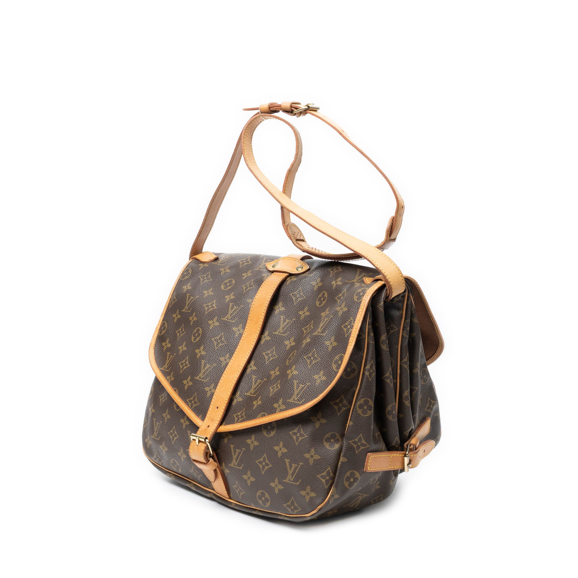 Shoulder Bag Saumur GM Brown Monogram Canvas