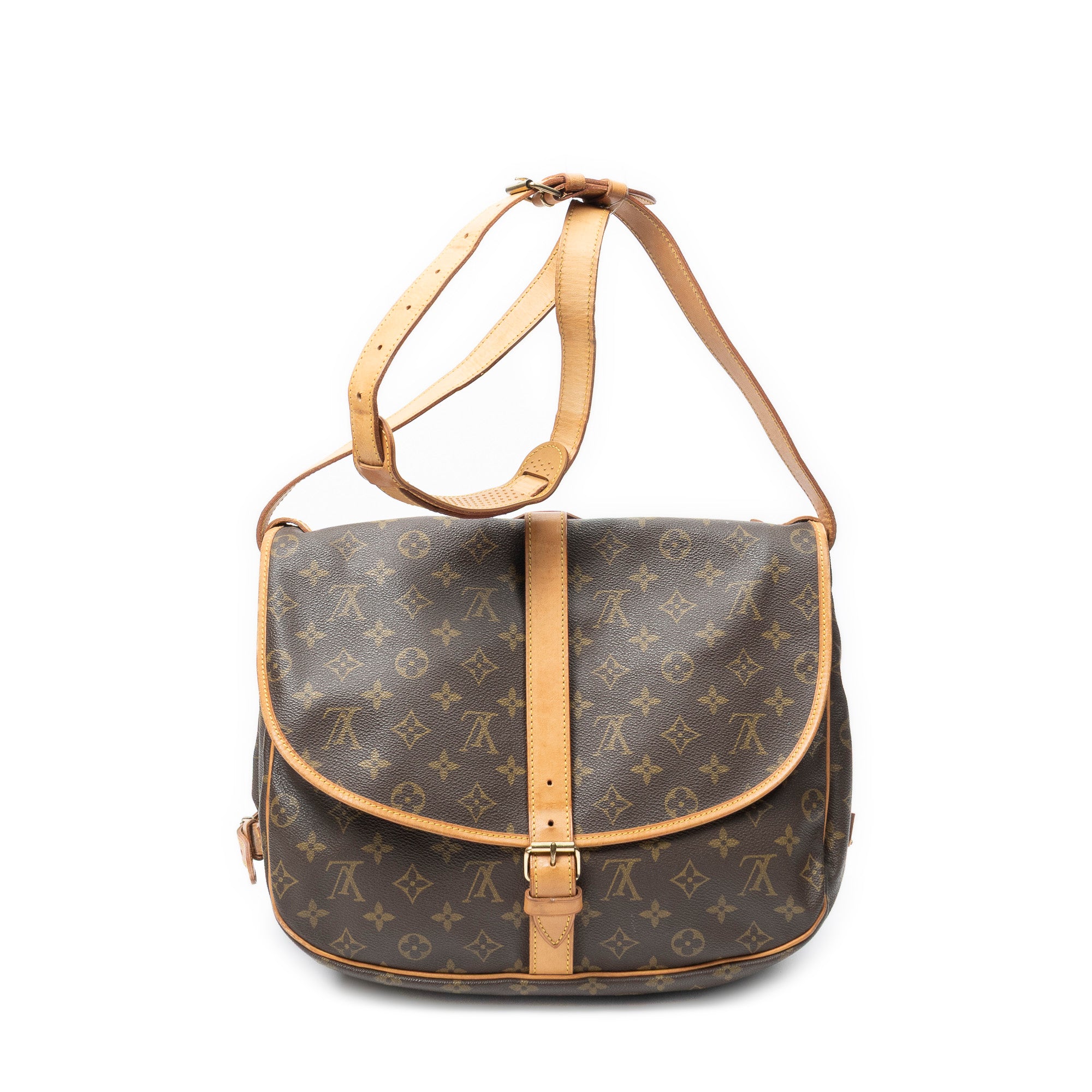 Shoulder Bag Saumur GM Brown Monogram Canvas