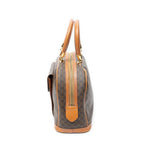 Handbag Vintage Front Pocket Dome Bag Brown Macadam Coated Canvas