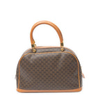Handbag Vintage Front Pocket Dome Bag Brown Macadam Coated Canvas