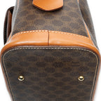 Handbag Vintage Front Pocket Dome Bag Brown Macadam Coated Canvas