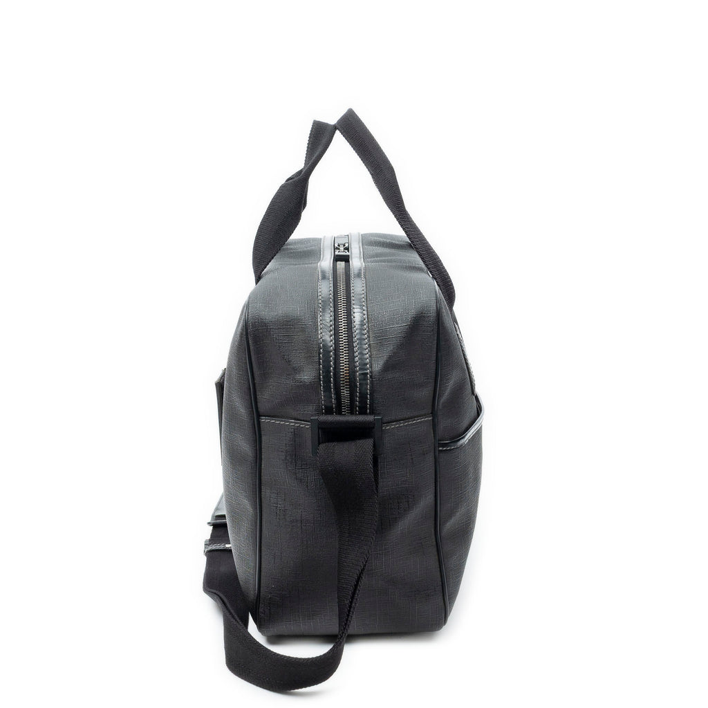Shoulder Bag Interlocking G Briefcase Bag Black Coated Canvas