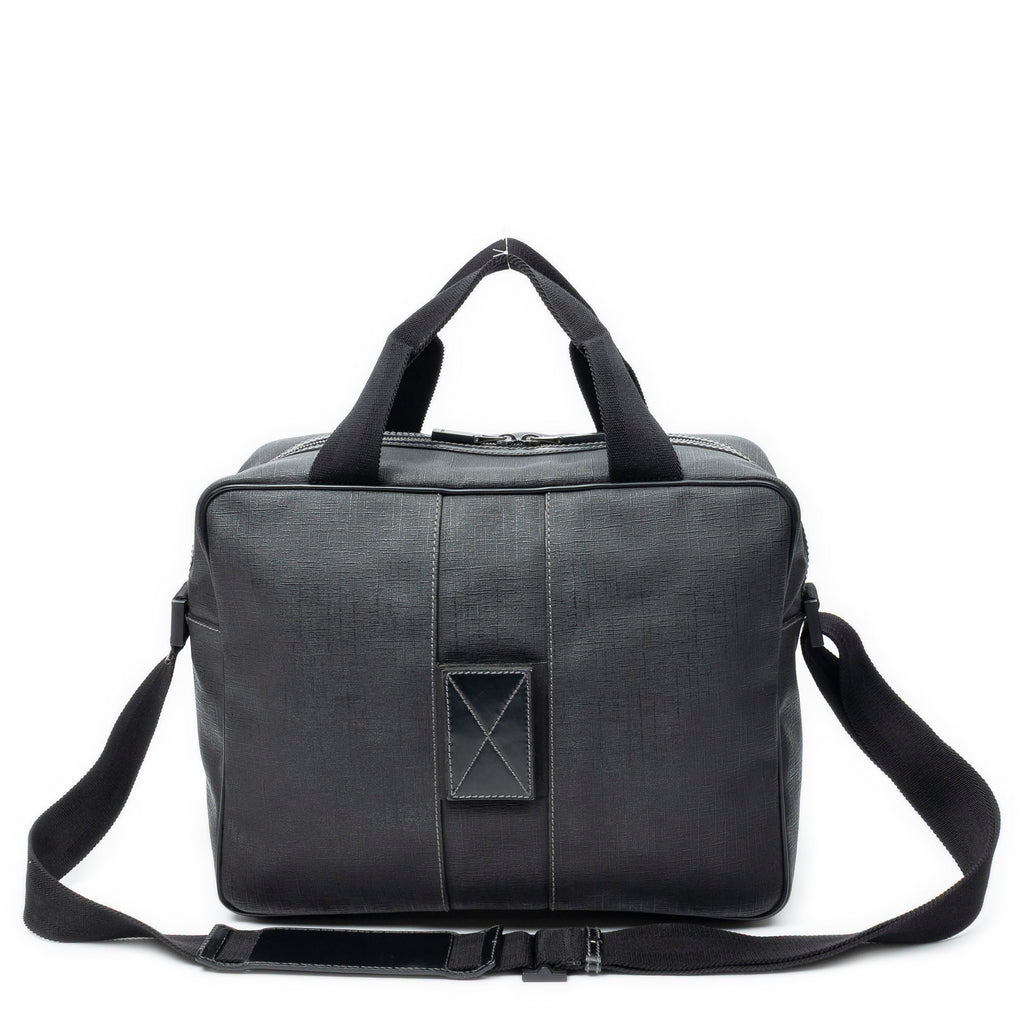 Shoulder Bag Interlocking G Briefcase Bag Black Coated Canvas