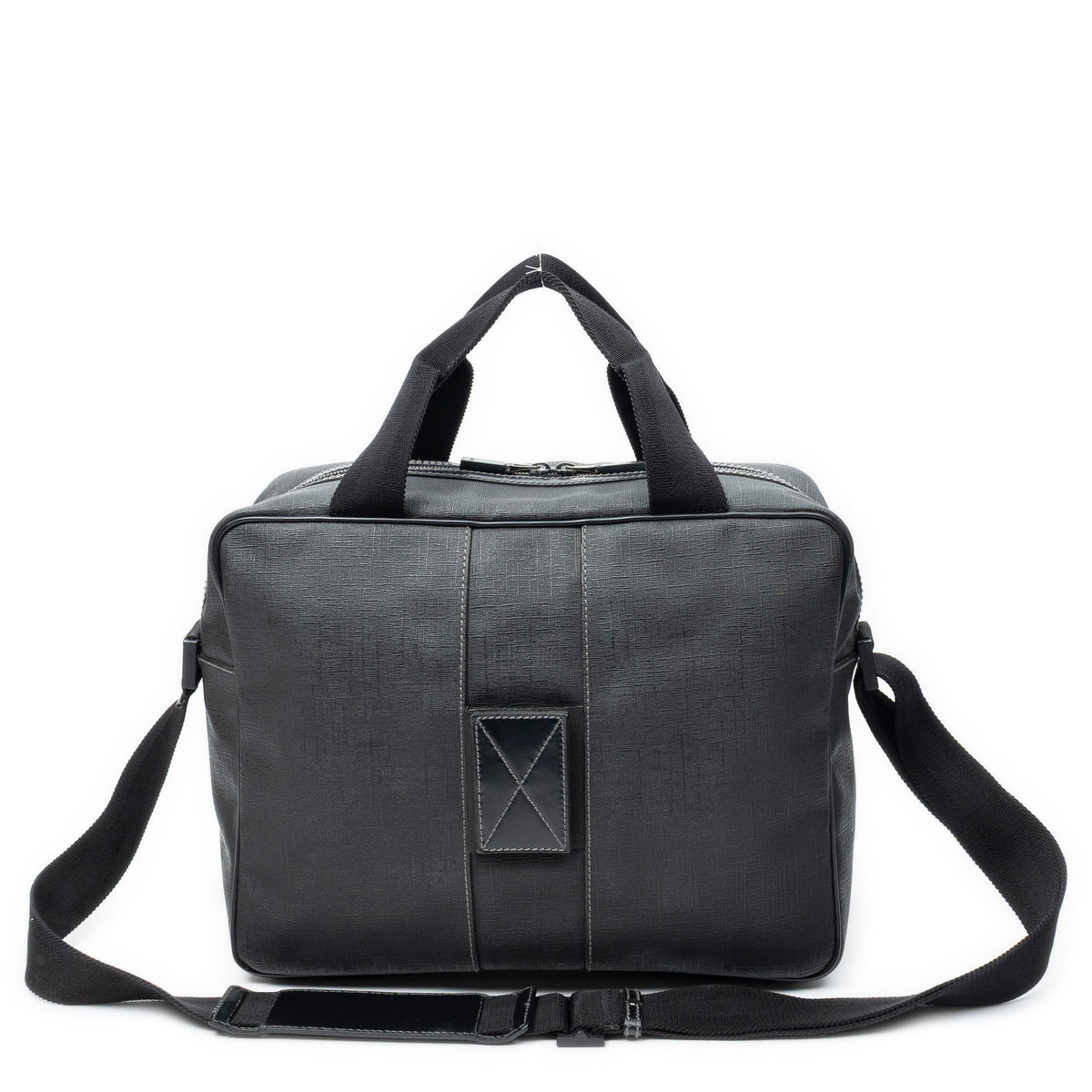 Shoulder Bag Interlocking G Briefcase Bag Black Coated Canvas