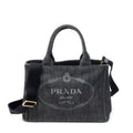 Shoulder Bag Small Canapa Tote Black Canapa Denim Canvas