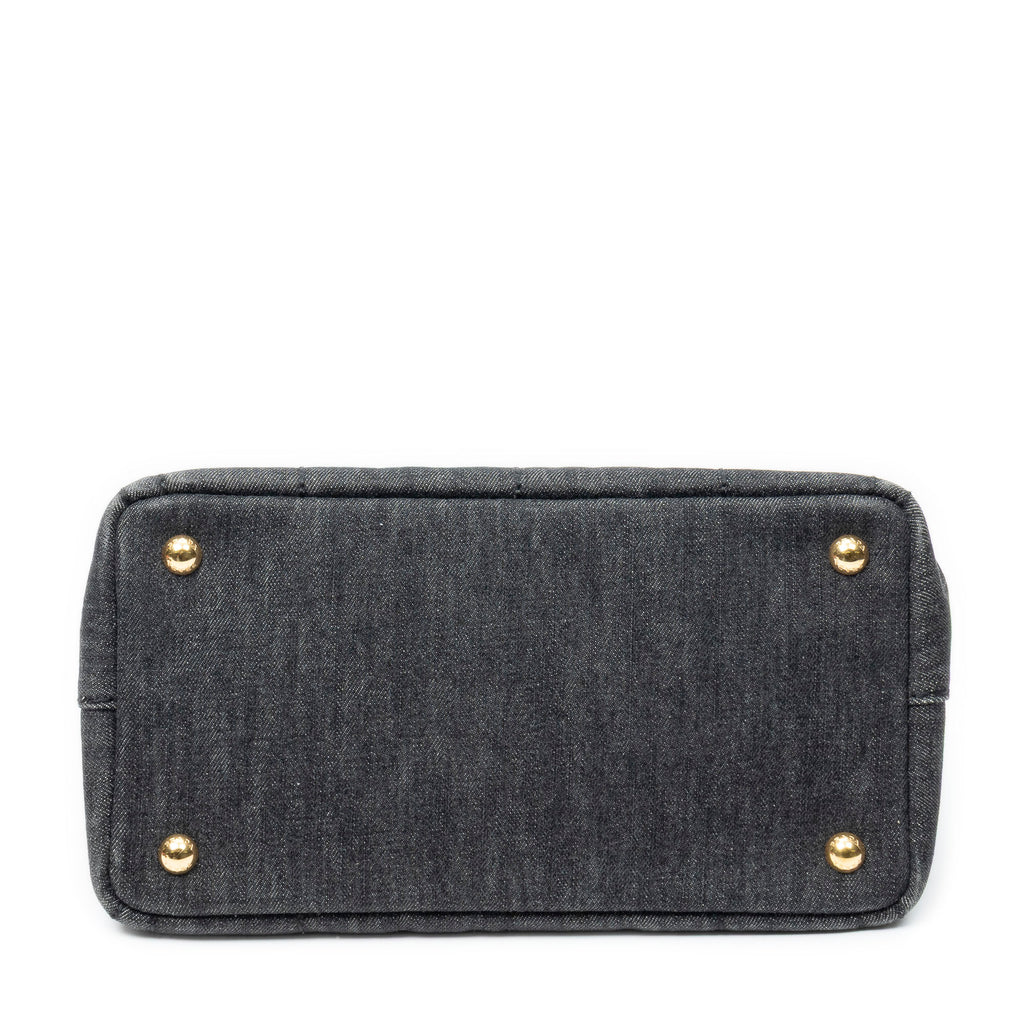 Shoulder Bag Small Canapa Tote Black Canapa Denim Canvas