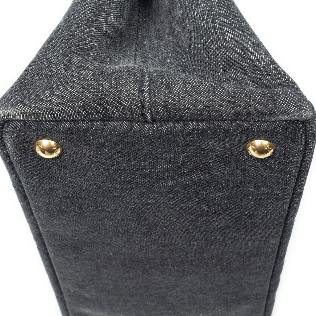 Shoulder Bag Small Canapa Tote Black Canapa Denim Canvas