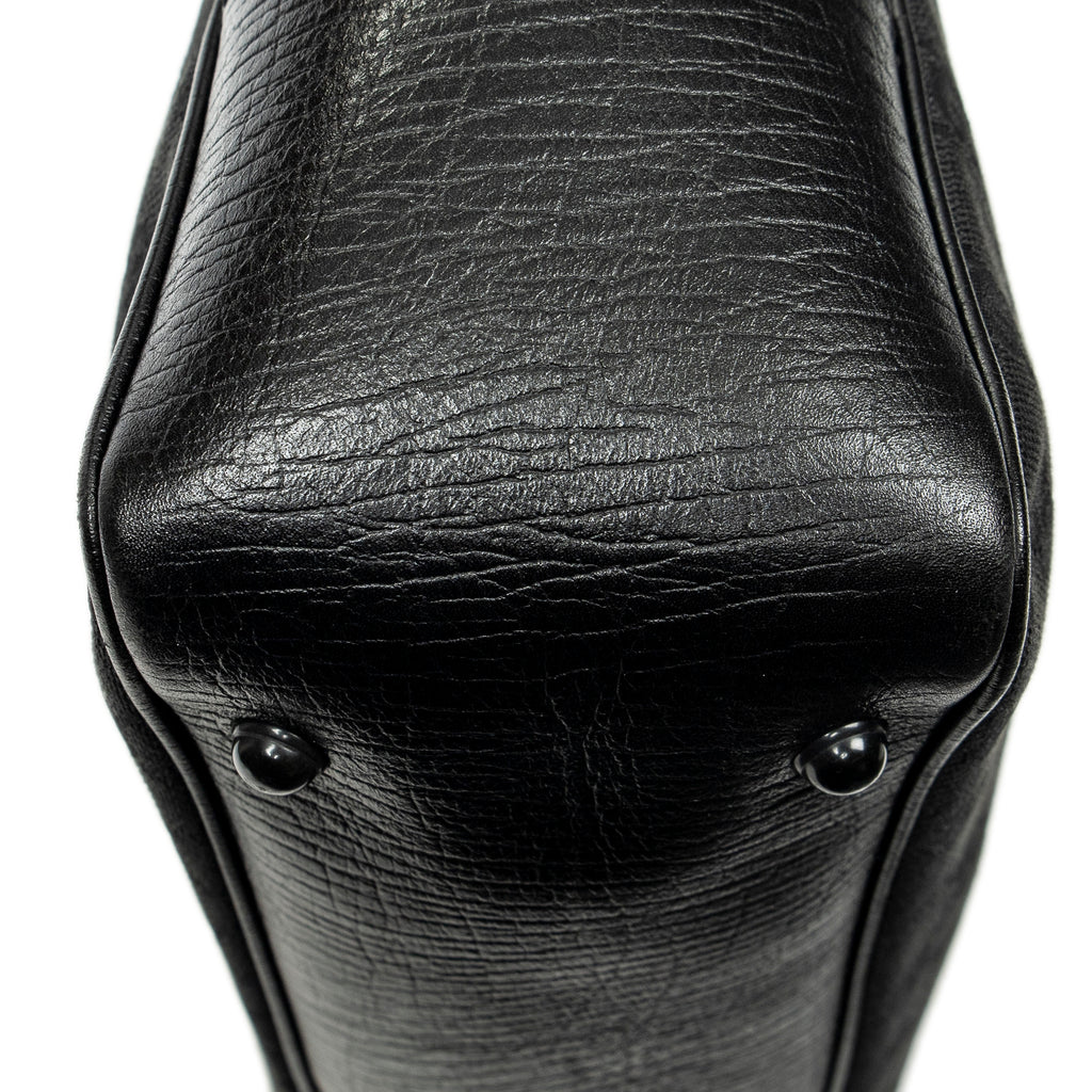 Shoulder Bag Bamboo Tote Black Monogrammed Canvas