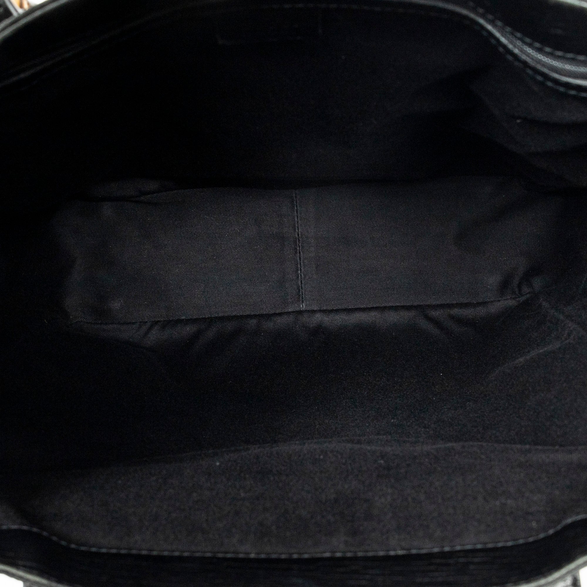 Shoulder Bag Bamboo Tote Black Monogrammed Canvas
