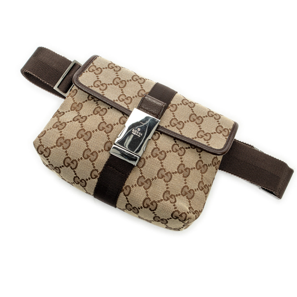 Waist Bag Mini Pushlock Waist Bag Brown Monogrammed Canvas
