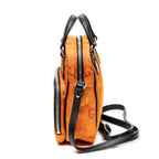 Shoulder Bag Small Messenger Crossbody Orange Monogrammed Nylon Canvas