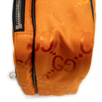 Shoulder Bag Small Messenger Crossbody Orange Monogrammed Nylon Canvas