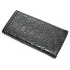 Wallet Interlocking G Continental Wallet Black Guccissima Leather