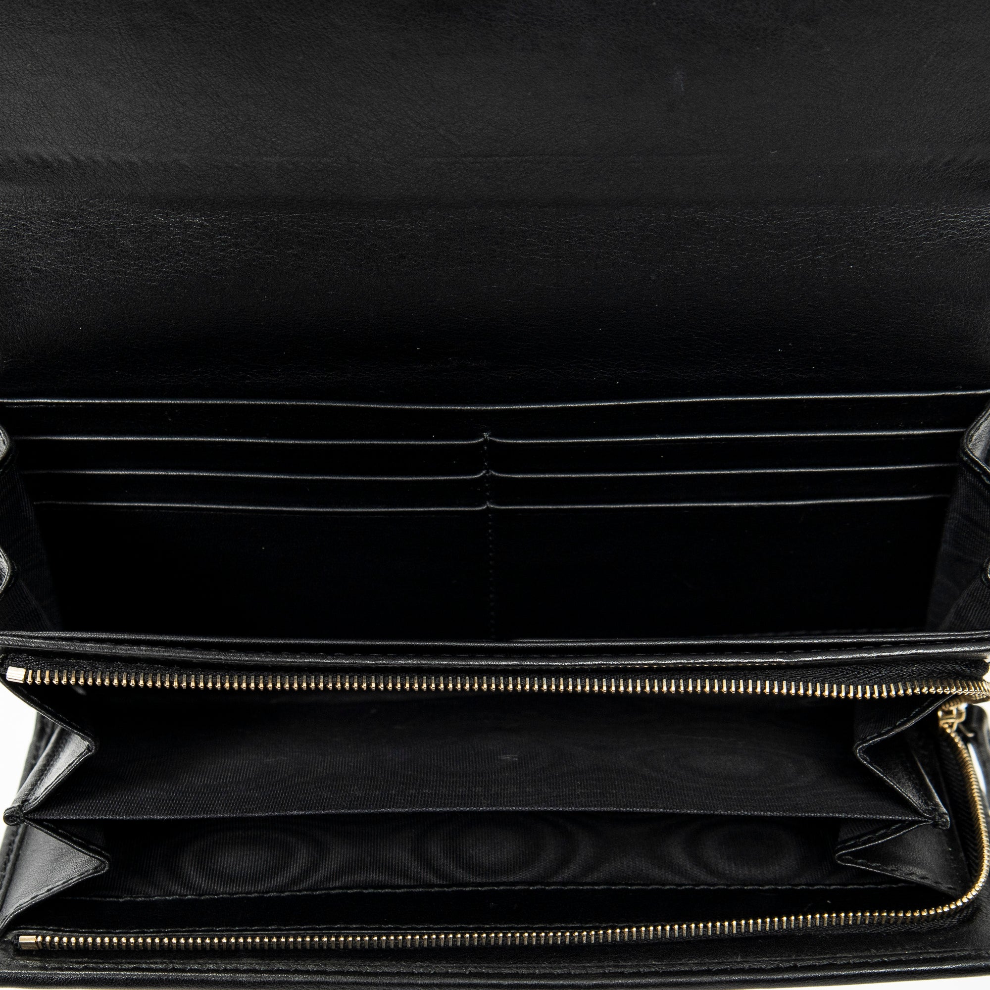 Wallet Interlocking G Continental Wallet Black Guccissima Leather